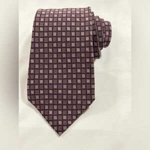 John Varvatos 100% Silk Geometric Print Tie Necktie